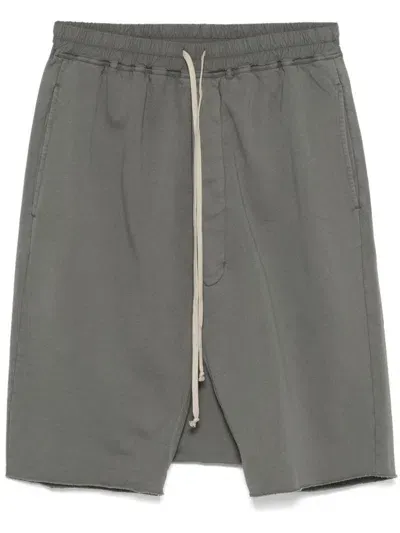 Rick Owens Drkshdw Drawstring Pods Shorts In Grey