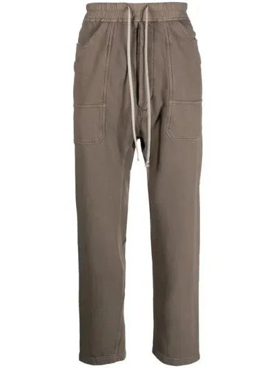 Rick Owens Drkshdw Drawstring-fastening Waist Trousers In Neutrals