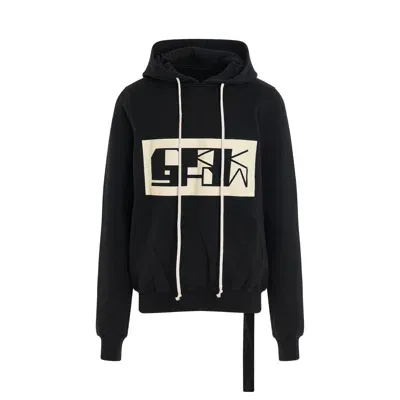 Rick Owens Drkshdw Drk Logo Granbury Hoodie In Black