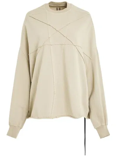 Rick Owens Drkshdw Drop-shoulder Sweatshirt In Neutrals