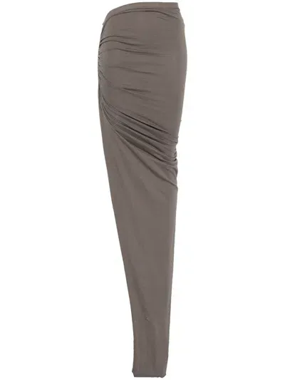 Rick Owens Drkshdw Edfu Maxi Skirt In Brown