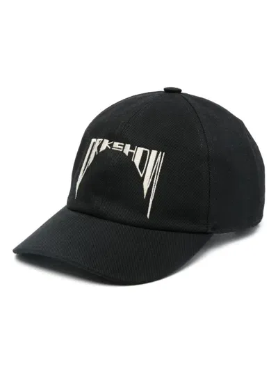 Rick Owens Drkshdw Embroidered-logo Cap In Black