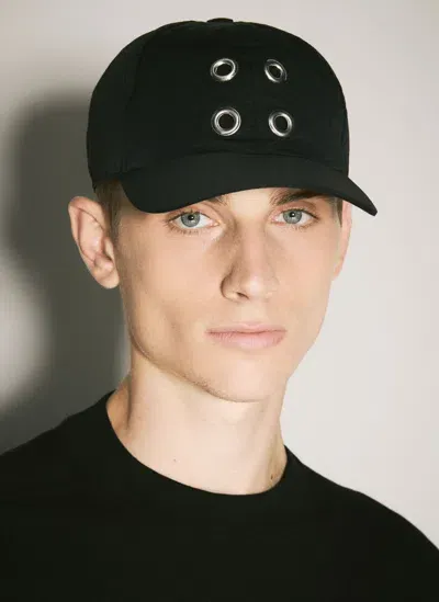 Rick Owens Drkshdw Eyelets Baseball Cap In Black