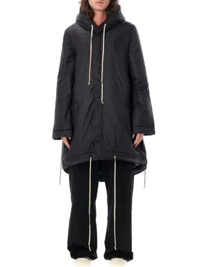 Rick Owens Drkshdw Fishtail Parka In Black