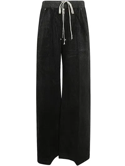 Rick Owens Drkshdw Jumbo Bela Wide-leg Recycled-nylon Drawstring Cargo Trousers In Black