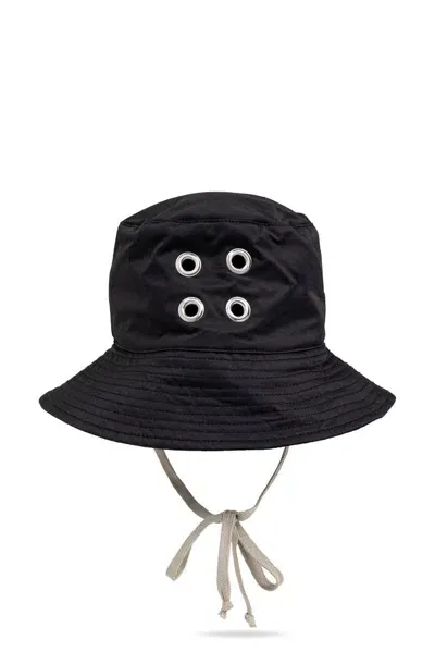 Rick Owens Drkshdw Gilligan Tied Hat In Black