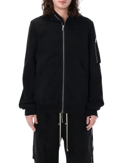 Rick Owens Drkshdw Gimp Flight Bomber Jacket In Black