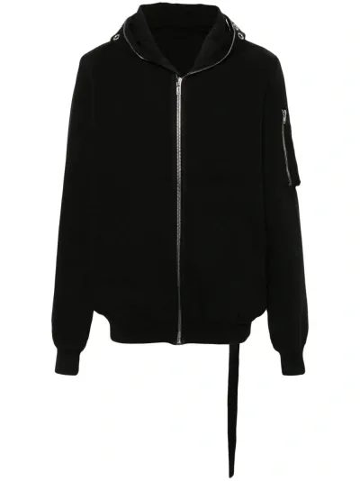 Rick Owens Drkshdw Gimp Flight Bomber Jacket Men Black In Cotton