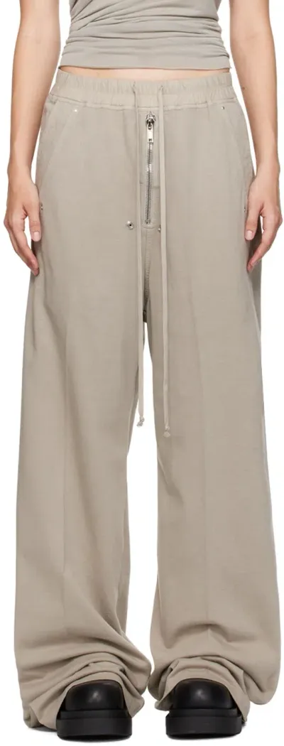 Rick Owens Drkshdw Gray Porterville Geth Belas Lounge Pants In 08 Pearl