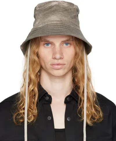 Rick Owens Drkshdw Gray Porterville Gilligan Bucket Hat In 34 Dust