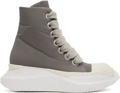 Rick Owens Drkshdw Gray Porterville Jumbo Laced Abstract Sneakers In 34811 Dust/pearl/mil