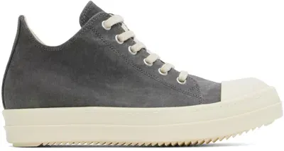 Rick Owens Drkshdw Gray Porterville Low Sneaks Sneakers In 8811 Stone/milk/milk