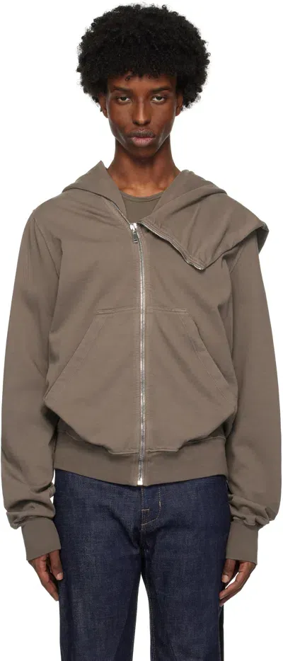 Rick Owens Drkshdw Lido Mountain Cotton Hoodie In Brown