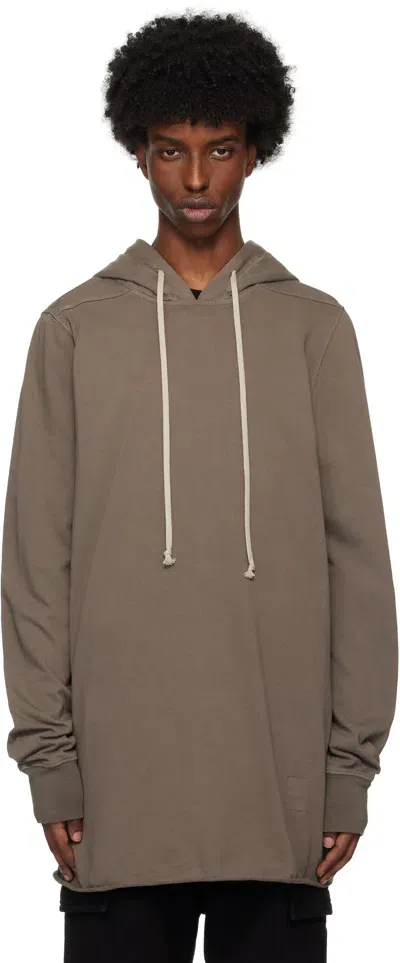 Rick Owens Drkshdw Gray Porterville Pullover Hoodie In 34 Dust