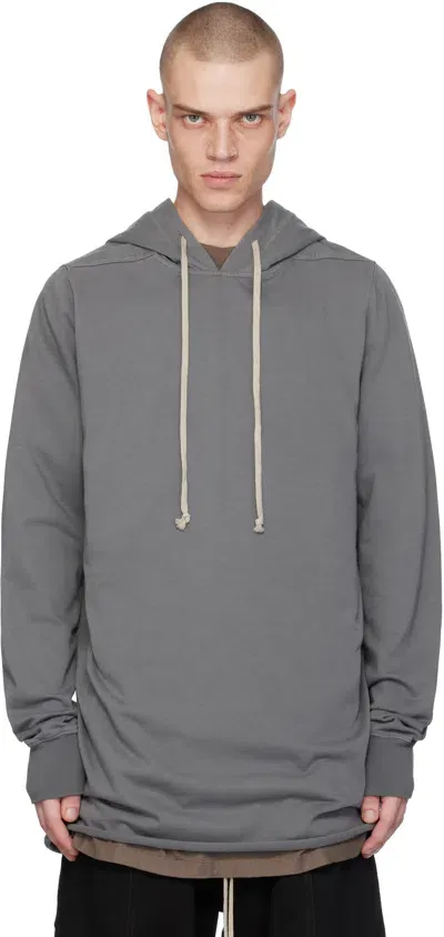 Rick Owens Drkshdw Gray Porterville Pullover Hoodie In 88 Stone