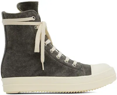 Rick Owens Drkshdw Gray Porterville Sneaks Sneakers In 3411 Dust/milk/milk