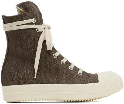 Rick Owens Drkshdw Gray Porterville Sneaks Sneakers In Brown