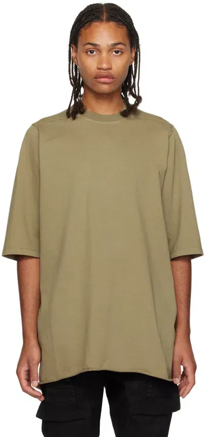 Rick Owens Drkshdw Green Luxor Jumbo Ss T-shirt In 25 Pale Green