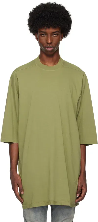 Rick Owens Drkshdw Green Porterville Jumbo T-shirt In 85 Sage