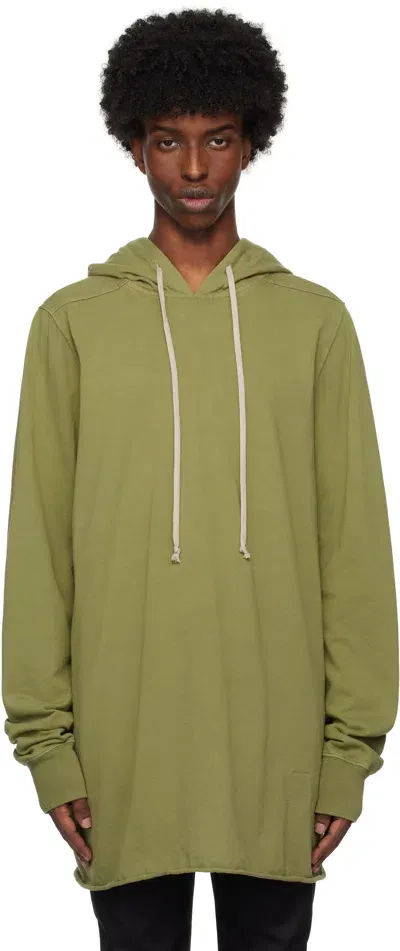 Rick Owens Drkshdw Green Porterville Pullover Hoodie In 85 Sage