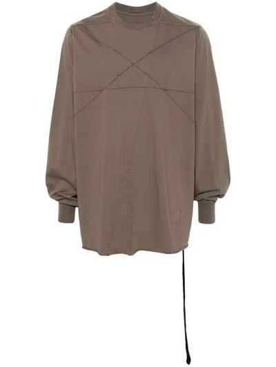 Rick Owens Drkshdw Jumbo Ls T-shirt In Brown