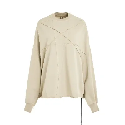 Rick Owens Drkshdw Jumbo Penta Seam Crater Sweatshirt In 08 Pearl