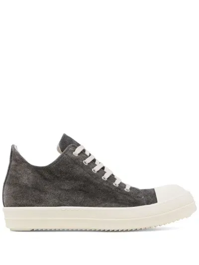 Rick Owens Drkshdw Lace-up Canvas Sneakers In Grey