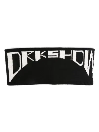 Rick Owens Drkshdw Logo-jacquard Headband In Black