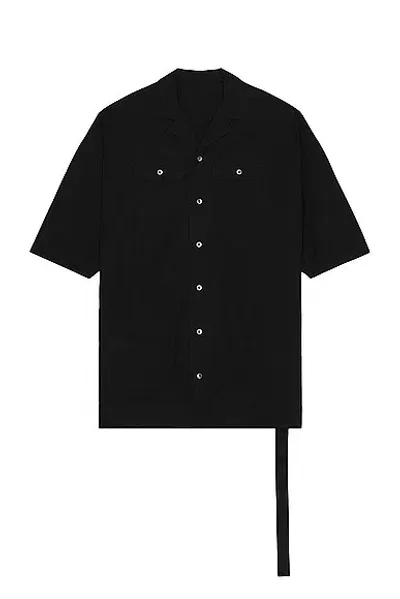 Rick Owens Drkshdw Magnum Tommy Longline Shirt In Black