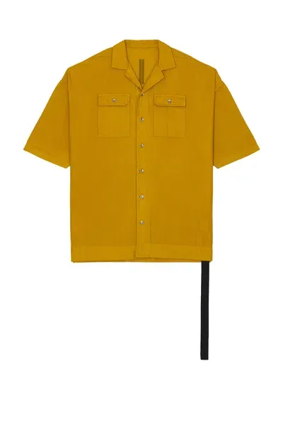 Rick Owens Drkshdw Magnum Tommy Shirt In Ochre