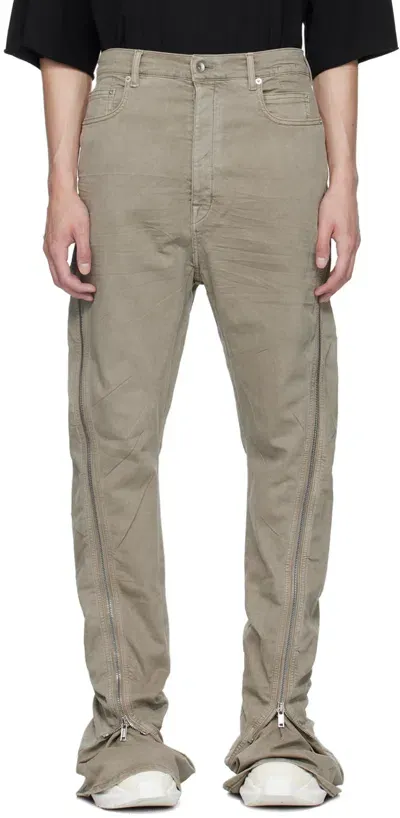 Rick Owens Drkshdw Off-white Bolan Banana Jeans In Neutrals