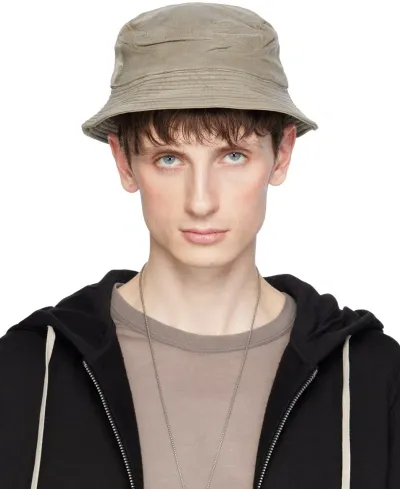 Rick Owens Drkshdw Off-white Gilligan Narrow Brim Bucket Hat In 08 Pearl