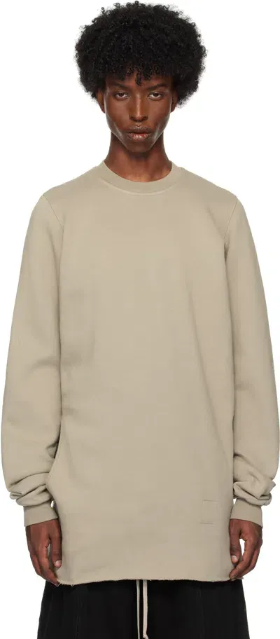 Rick Owens Drkshdw Off-white Porterville Cutout Sweatshirt In 08 Pearl