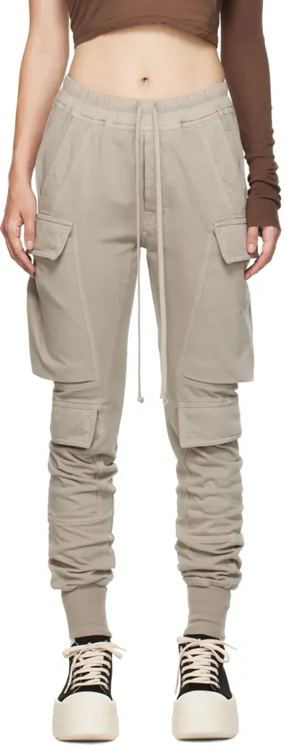 Rick Owens Drkshdw Off-white Porterville Mastodon Megacargo Lounge Pants In 08 Pearl