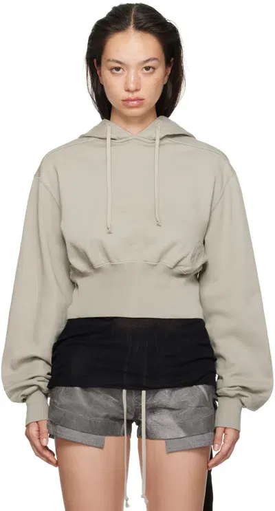 Rick Owens Drkshdw Off-white Porterville Tatlin Hoodie In 08 Pearl