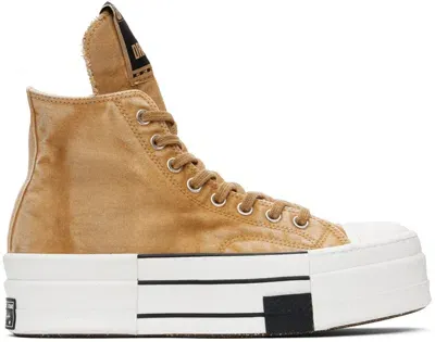 Rick Owens Drkshdw Orange Converse Edition Dbl Drkstar Sneakers In 122 Blonde