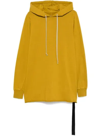 Rick Owens Drkshdw Organic Cotton Hoodie In Yellow