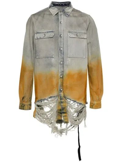 Rick Owens Drkshdw Outershirt Denim Jacket In Blue