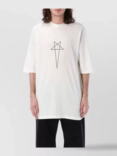 Rick Owens Drkshdw Jumbo Organic Cotton T-shirt In White