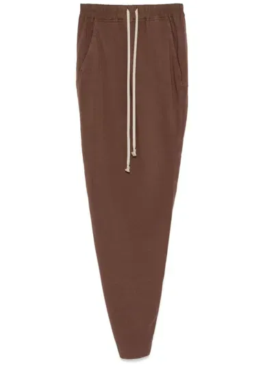 Rick Owens Drkshdw Pull-on Column Maxi Skirt In Brown