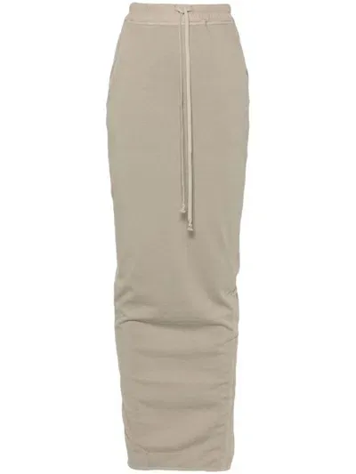 Rick Owens Drkshdw Pull On Pillar Maxi Skirt In Grey