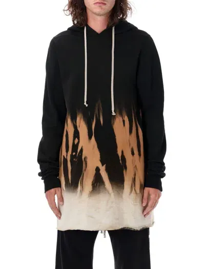 Rick Owens Drkshdw Sun Motif Pullover Hoodie In Black