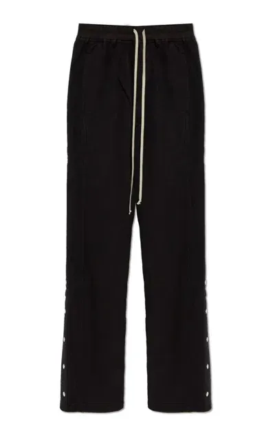 Rick Owens Drkshdw Pusher Drawstring Straight Leg Pants In Black