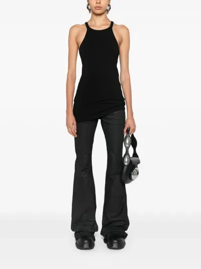 Rick Owens Drkshdw Racerback Organic Cotton Tank Top In Black