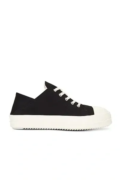 Rick Owens Drkshdw Black Slip On Sneakers In Black/milk