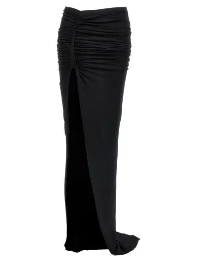 Rick Owens Drkshdw Black Edfu Maxi Skirt