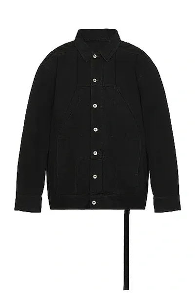 Rick Owens Drkshdw Sphinx Jumbo Worker Jacke In Black