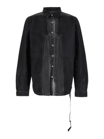 Rick Owens Drkshdw Splintered Shirt In Grey