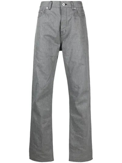 Rick Owens Drkshdw Straight-leg Cotton Jeans In Grey