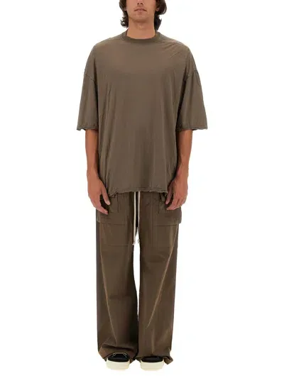 Rick Owens Drkshdw Tommy Cotton T-shirt In Beige